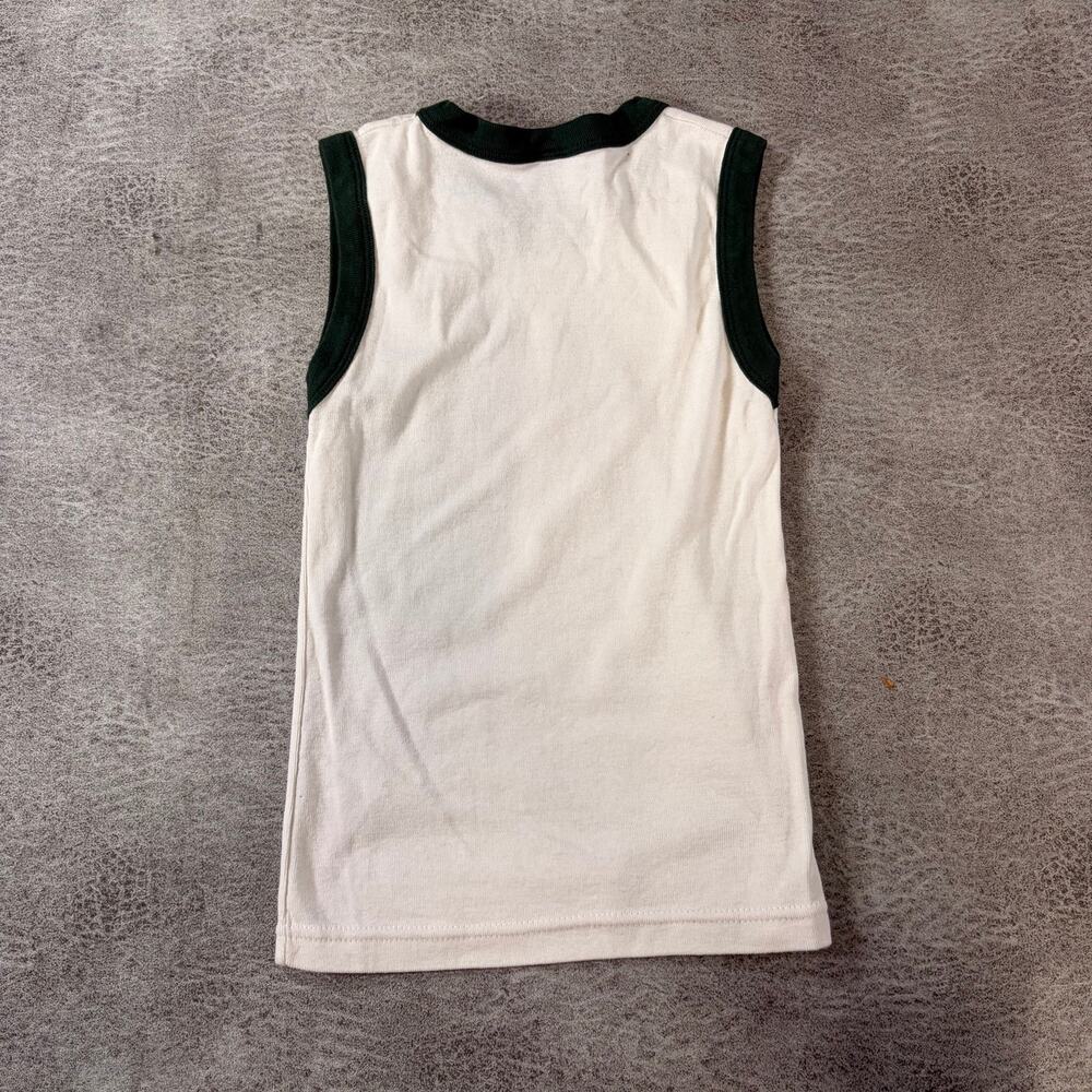 White Vintage Ribbed Graphic Ringer Tank Top - Picture 4 of 5